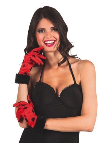 Handschuhe Handgelenk Marienkäfer - von hoher Qualität, ideal für Karneval, Themenpartys und besondere Veranstaltungen
